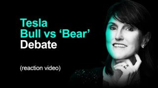 Cathie Wood (ARK Invest) vs Tesla 'Bear' (reaction video)